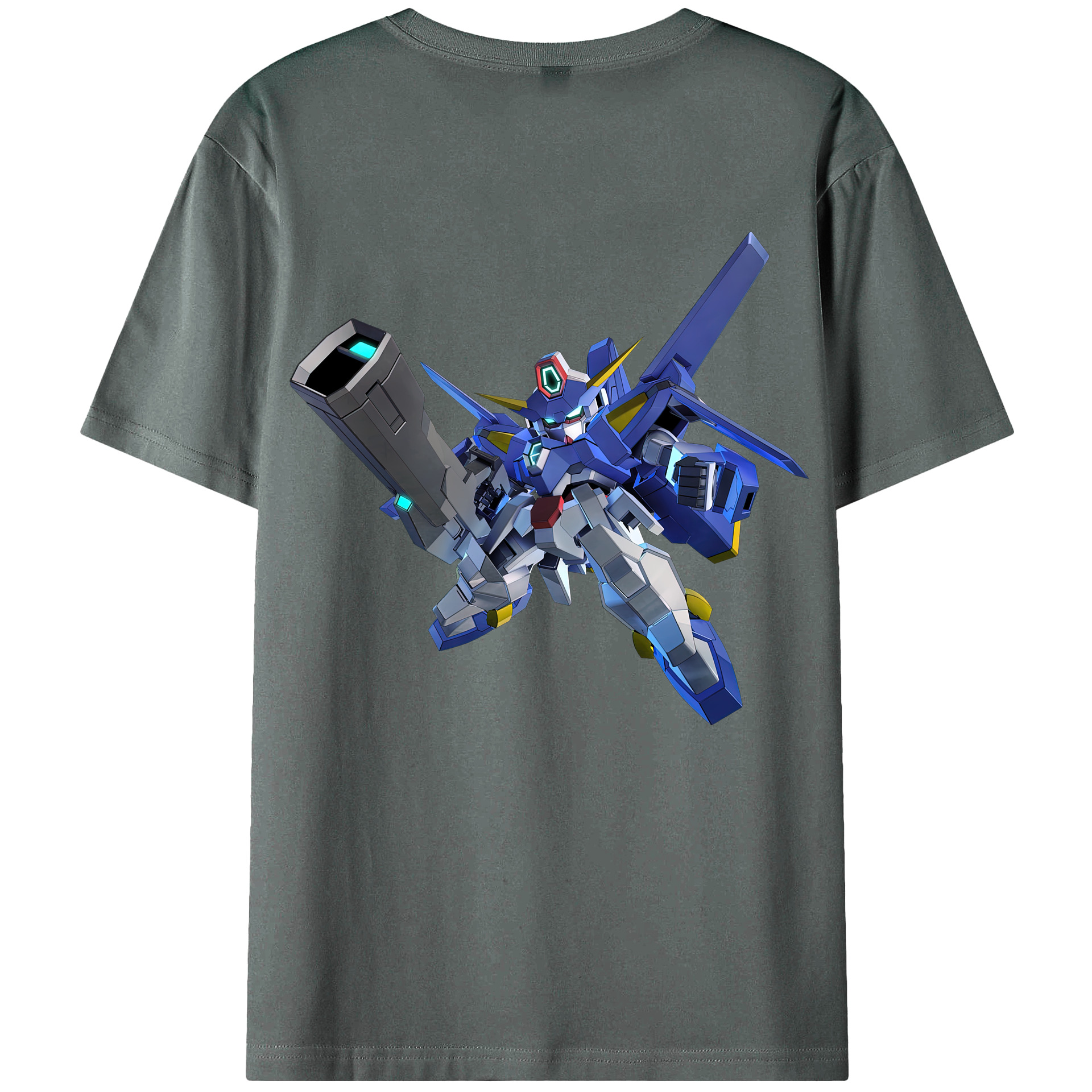 （画像用） 機動戦士ガンダム Mobile Suit Gundam 綿100％ メンズ半袖Tシャツ（バックプリント） 通気性